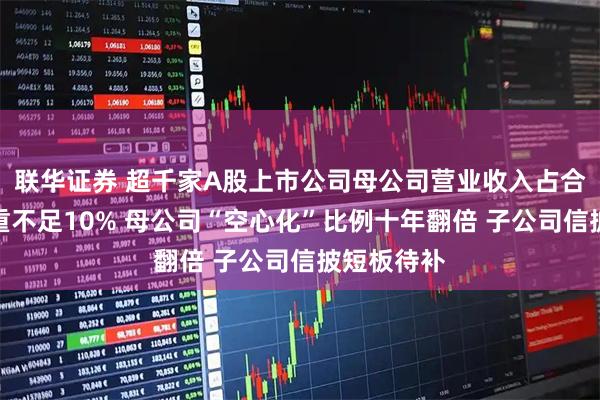 联华证券 超千家A股上市公司母公司营业收入占合并报表比重不足10% 母公司“空心化”比例十年翻倍 子公司信披短板待补