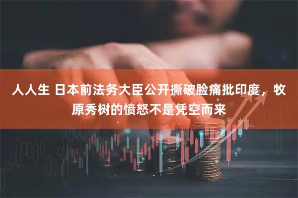 人人生 日本前法务大臣公开撕破脸痛批印度，牧原秀树的愤怒不是凭空而来